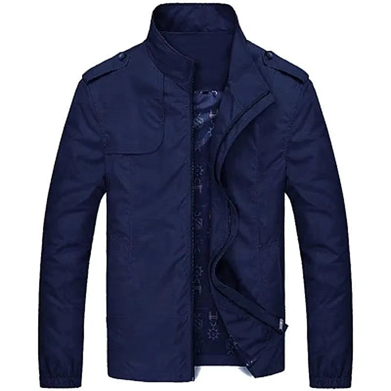DIMUSI Men's Lightweight Coats Spring Autumn Man Waterproof Jackets Causal Men Stand Collar Windbreaker Camping Jacket Clothing