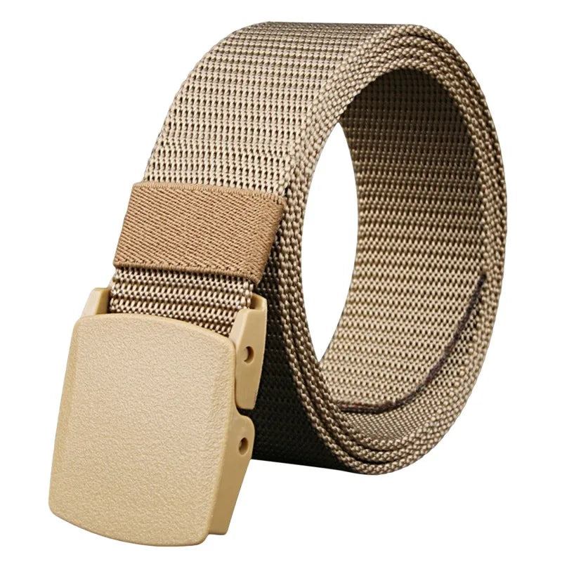 Men Belt 2023  Belts Adjustable Belt Men Outdoor Travel Tactical Waist Belt with Plastic Buckle for Pants 120cm