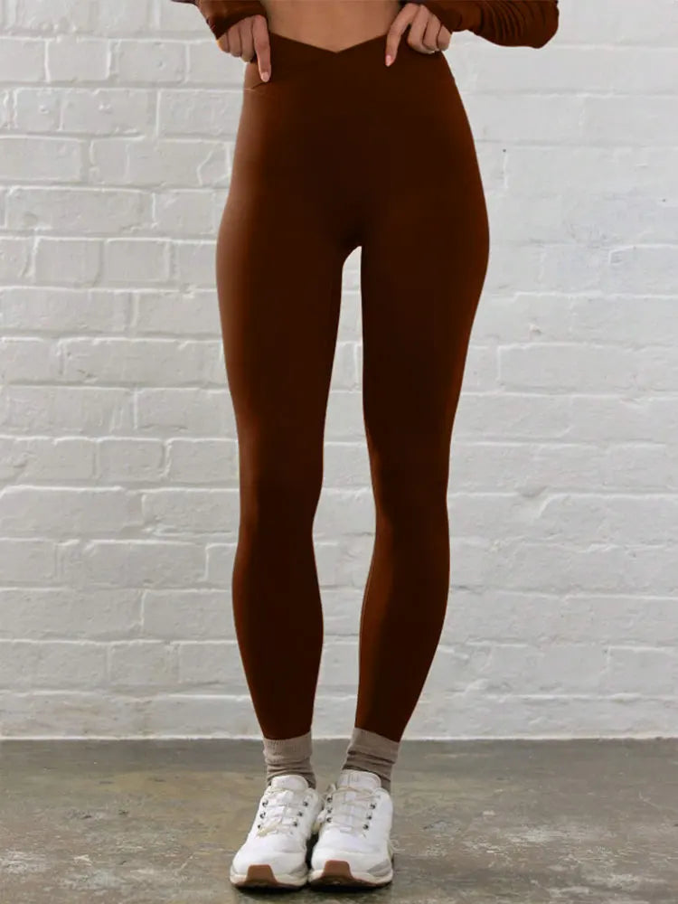 Cross High Waisted Yoga Leggings Spring And Summer Light And Soft Sports Pants High Elastic Sports Tights Suitable For Pilates