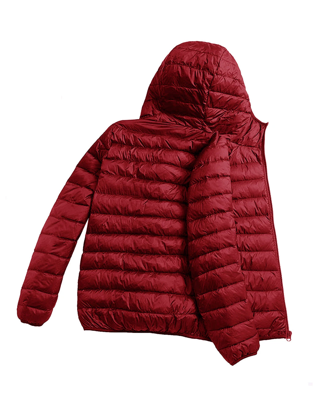 Winter Men's Lightweight Casual Cotton Jacket Suitable for Outdoor Sports, Windproof and Warm, Men's Hooded Solid Color Simple Cotton Coat