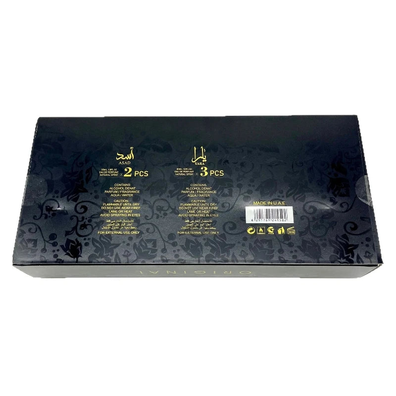 5PCS 30ML Unisex Perfume Woman Man Original Long Lasting ASAD YARA Perfumes Set Female Fragrance Arab Parfume Gift