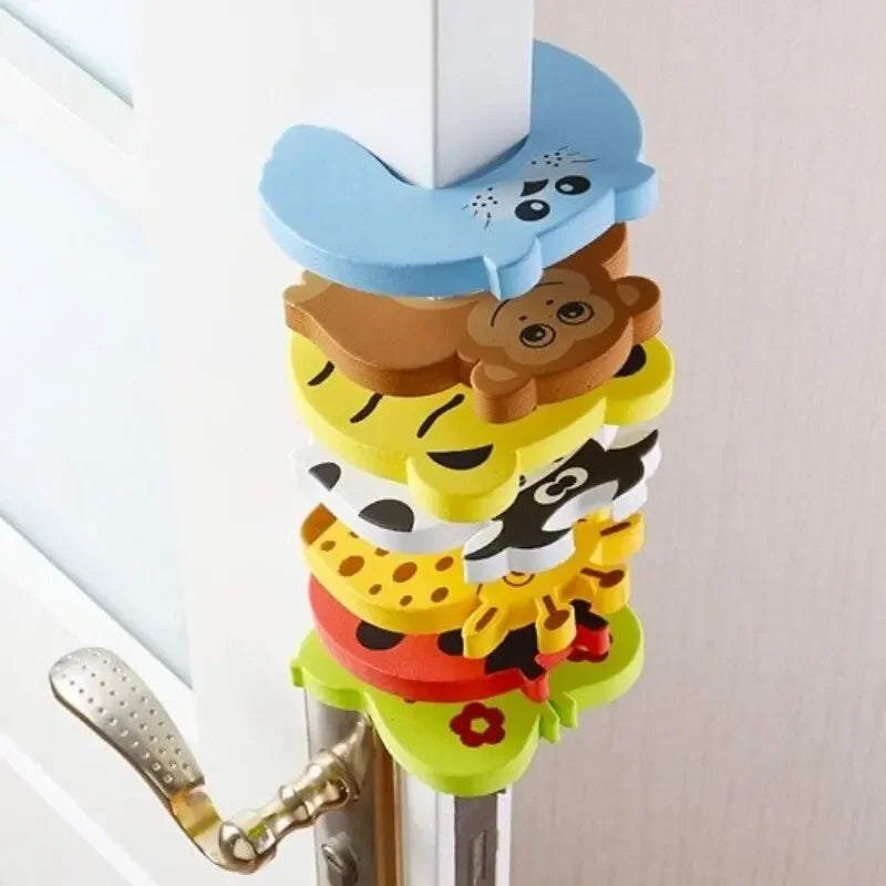 2/5pcs Baby Safety Door Stopper Anti-pinch Hand Cartoon Animal Door Block Thick Child Security Protection Lock Finger Protector