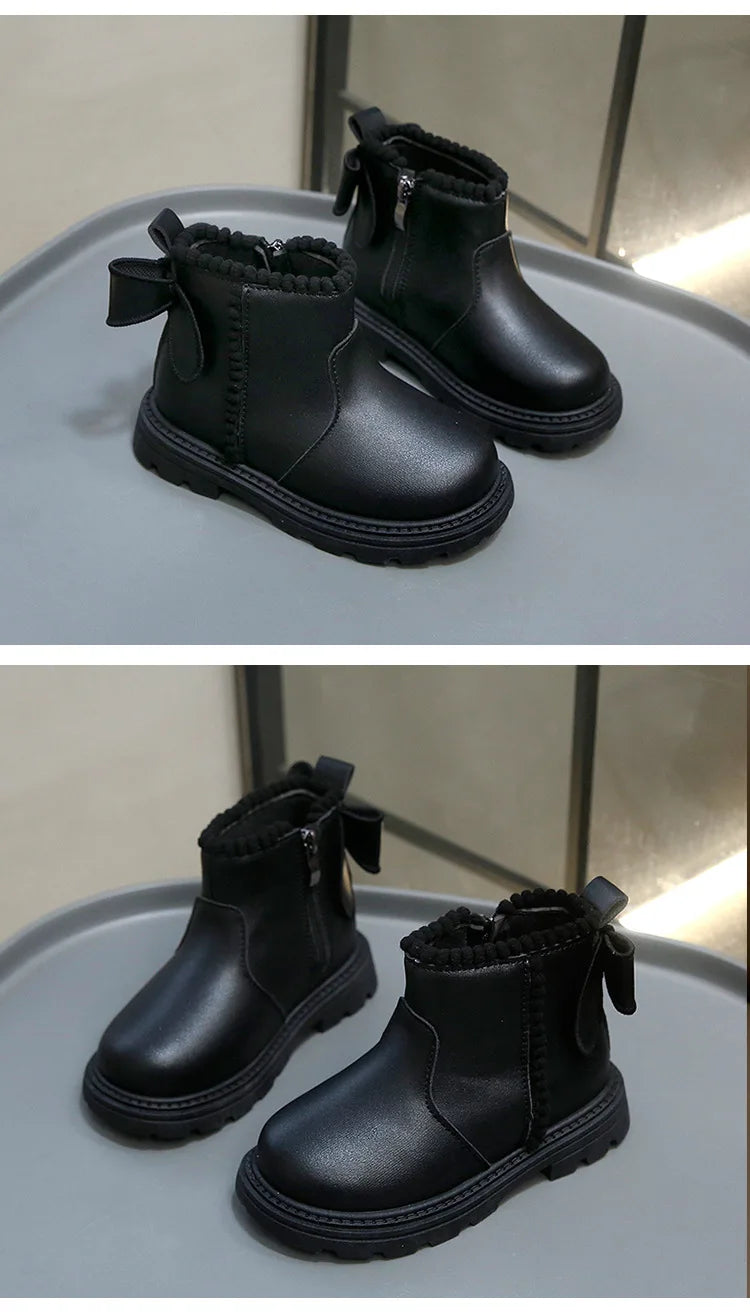 Autumn Winter Baby Kids Short Boots Super Warm Boys Girls Shoes Pu Leather Children Boots Fashion Toddler Boots Kids Snow Shoes