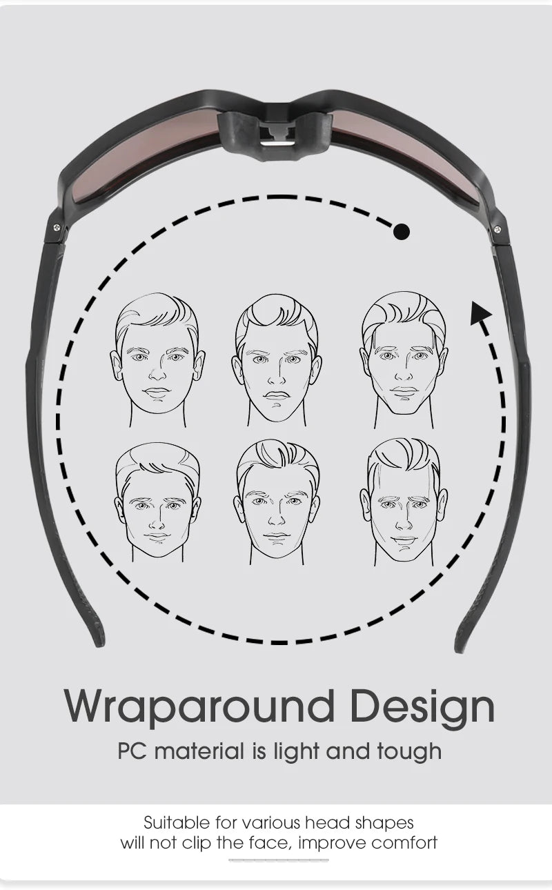 SCVCN New Cycling Glasses Bike Sunglasses Men UV400 Eyewear Outdoor Sports MTB Goggles Bicycle Women Riding Hiking Sunglasses