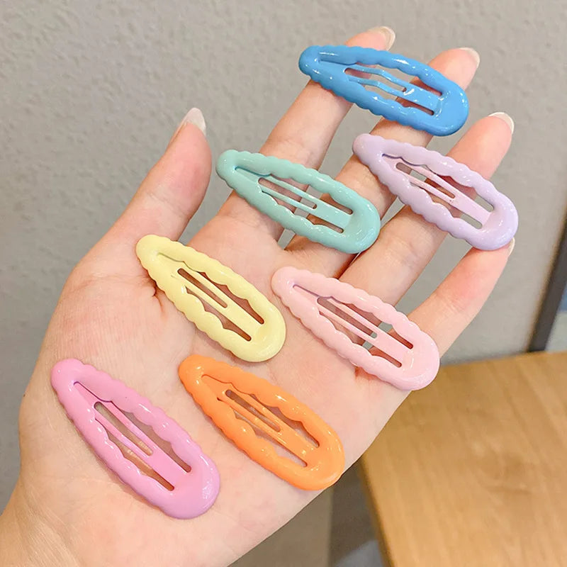 Korean Wave Candy Color Hair Pin Kawaii Simple Basic Hair Clips for Children Headwear Headdress Girls Kids Hair Accessories