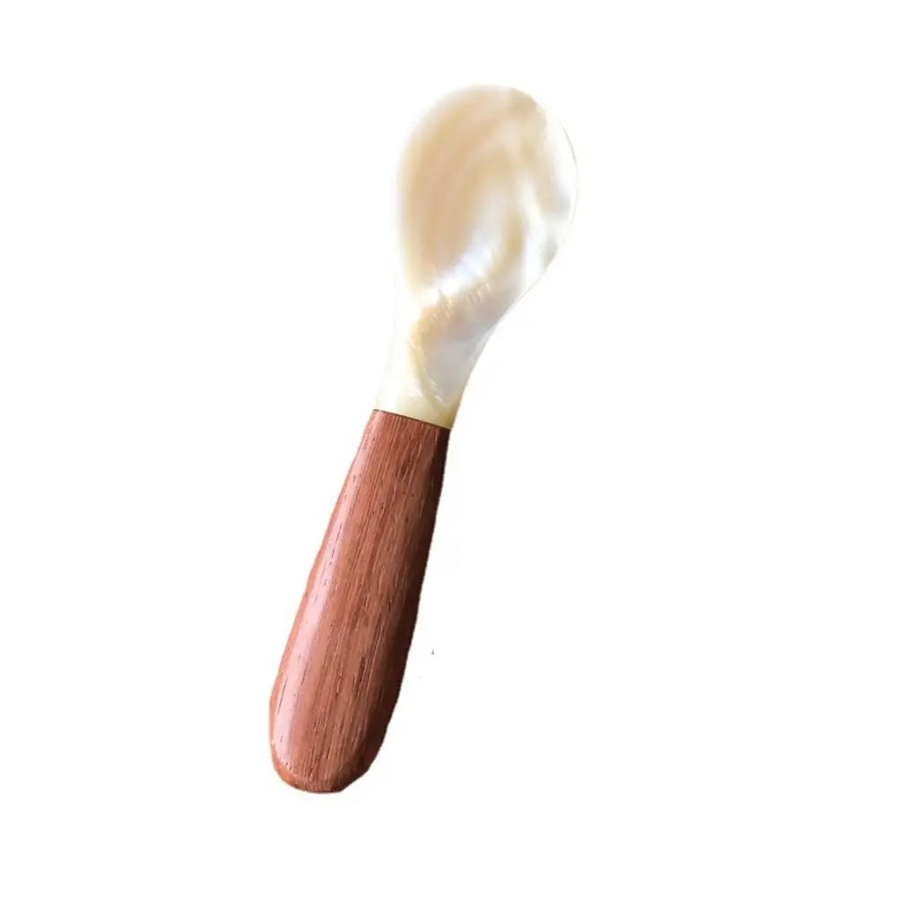Natural Shell Resin Spoon Fork Ice Cream Dessert Spoon Caviar Spoon Seashells Stirring Spoons Teaspoon Kitchen Tool