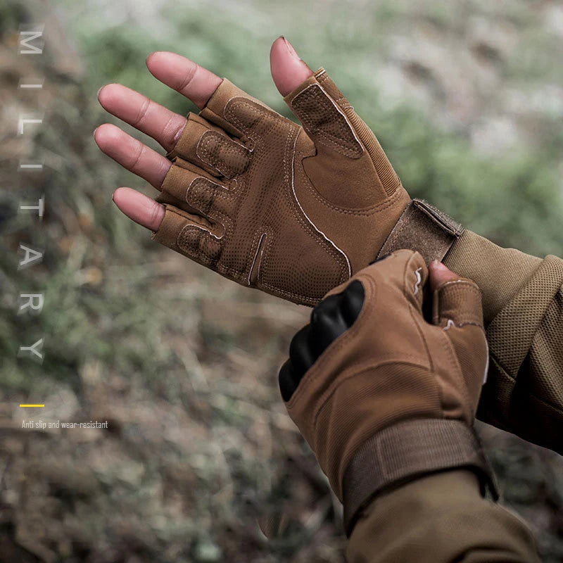 Tactical Gloves Cycling Men Women Half Finger Hard Shell Gloves Spring Summer Training Combat Protection Motorcycle Gloves Climb