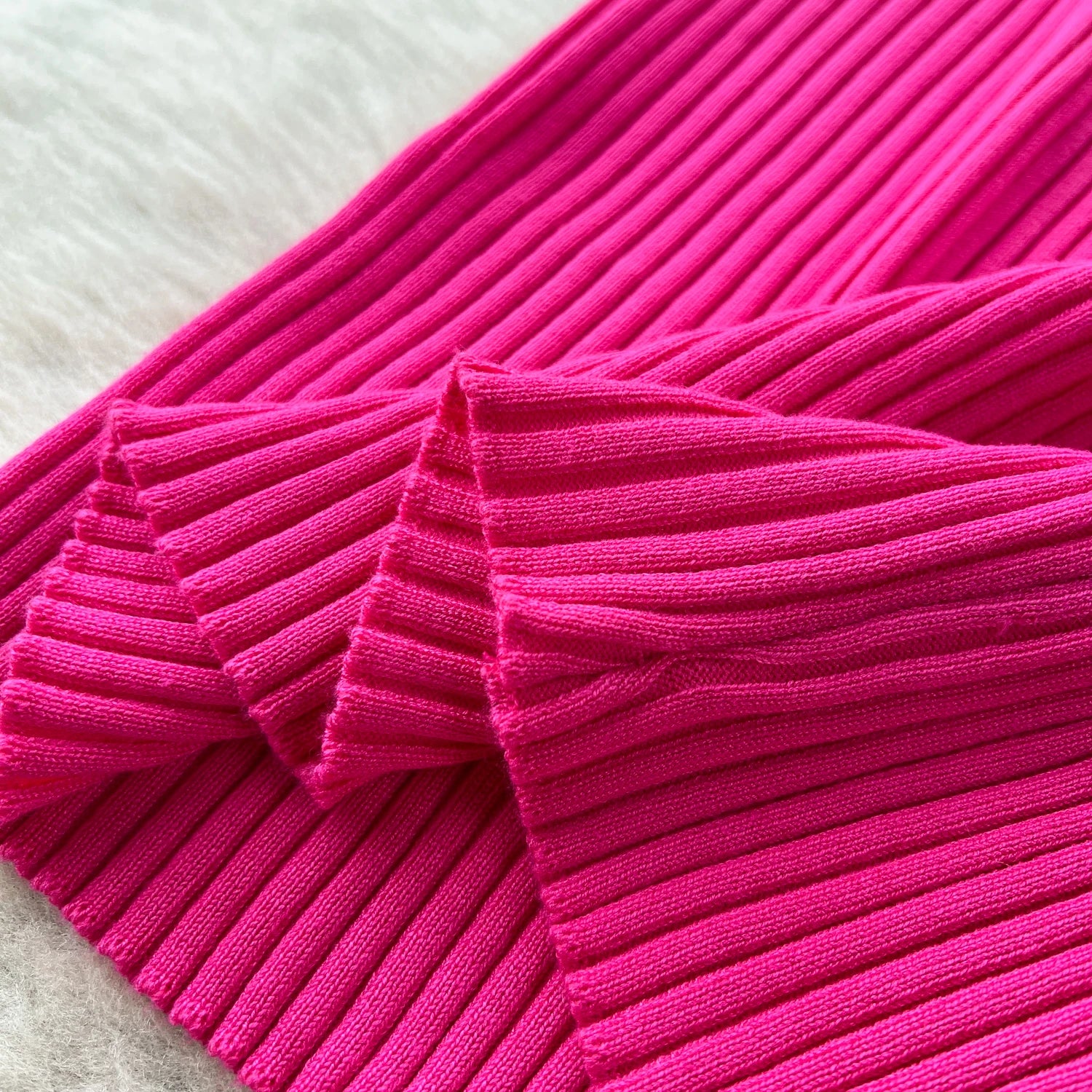 YuooMuoo Women Dress 2025 Autumn Winter Elegant Fur Long Sleeve Knitted Sweater Dress Chic Lady Wrap Hips Bodycon Long Vestidos