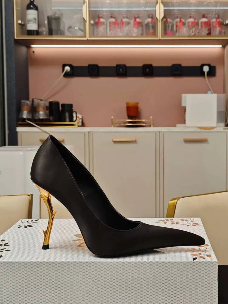 Summer high-heeled pointed women's sandals, European and American fashion runway parties, weddings, women's high heels