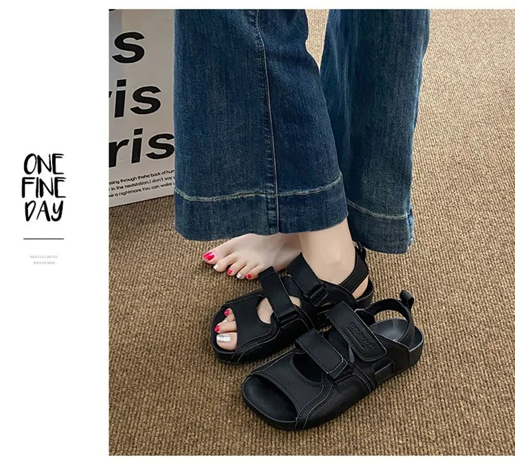 Summer Wedge Sandals for Women 2026 New Fashion Non Slip Beach Shoes Woman Lightweight Casual Platform Plus Size Sandals Women