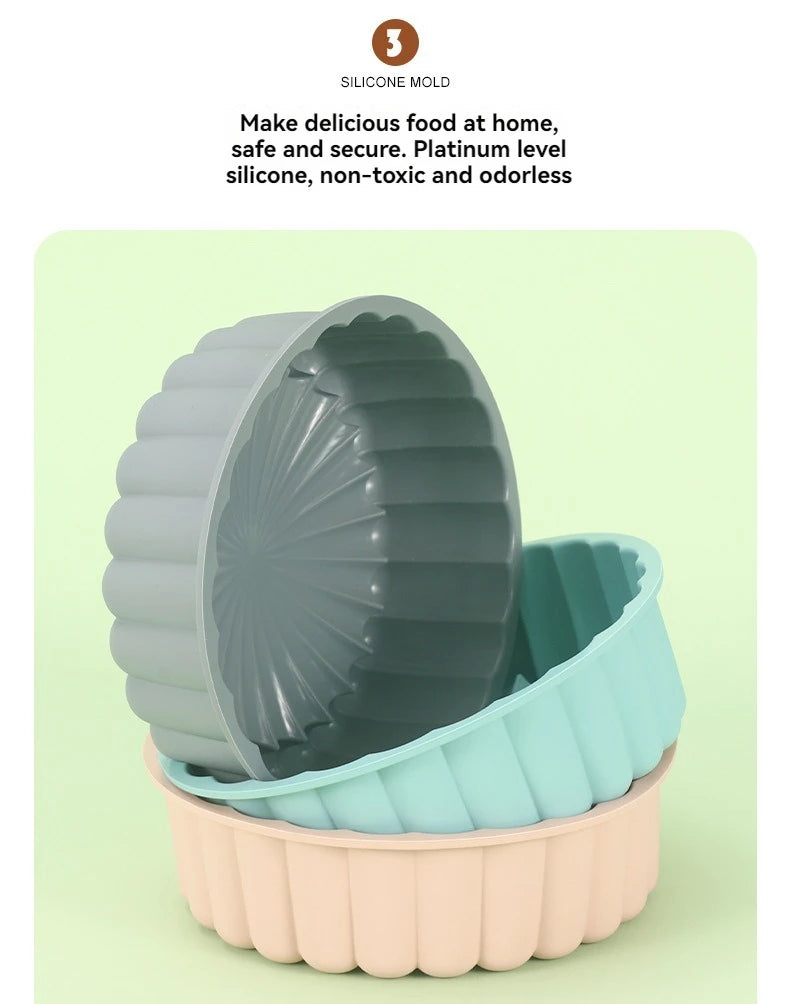 Silicone Sunflower Silhouette Cake Mold Round Diy Baking Molds Multi Purpose High Temperature Resistant Silicone Cake Mold Tools