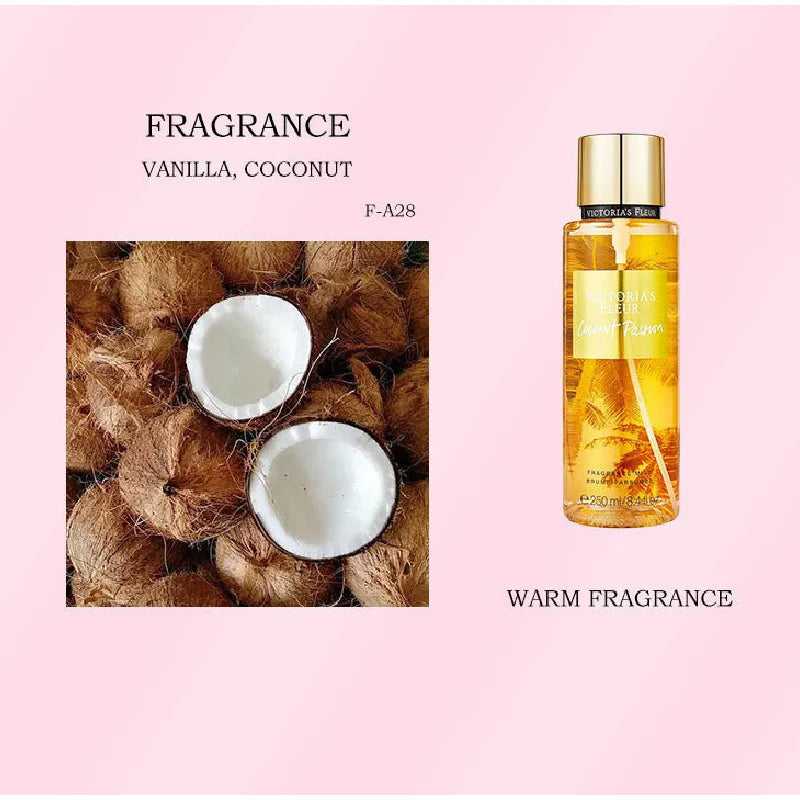 Women Victoria Perfume Lasting Charm Spray Vanilla Coconut Mixed Sandalwood Secret Spray Fragrance Flower Fruit Airfresh Perfume