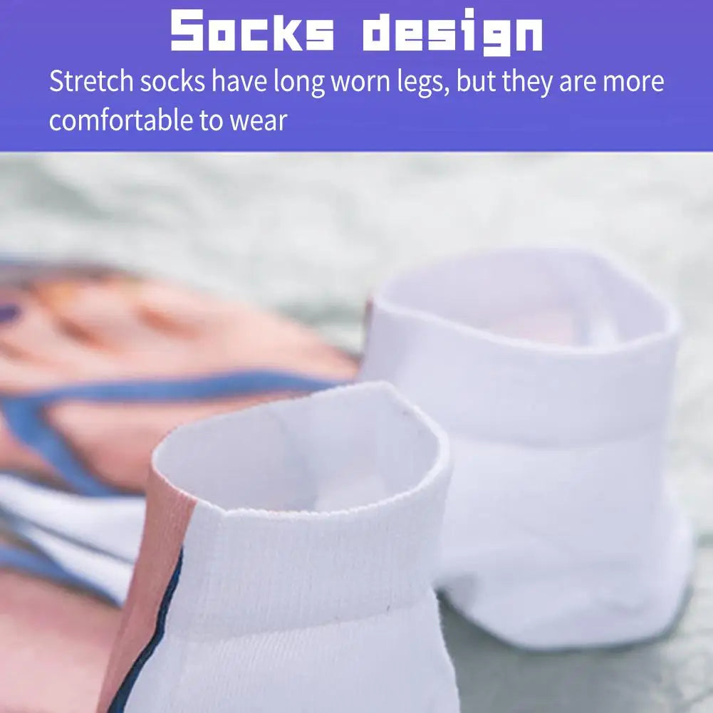 1 Pair 3D Printing Pattern Flip Flop Socks Funny Socks for Women Flip-flop Ankle Socks Low Cut Floor Socks Hosiery Novelty Gifts