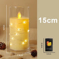 Flickering Flameless Candles for Romantic Ambiance and Home Decoration with Embedded Star String Battery Operated Candles