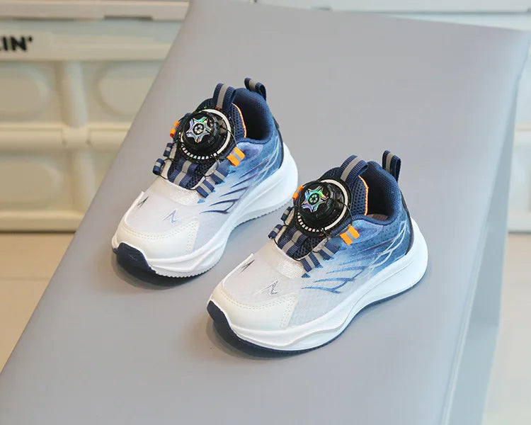 Tenis Child Shoe Casual Sneaker for Boy Kid Shoe for Girl Rotating Buttons Running Shoe for Girl Soft Sole Mesh Braeathable Shoe