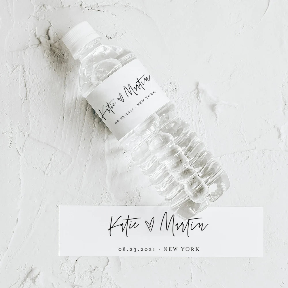 Personalized Wedding Water Bottle Label Birthday Party Thank You Water Bottle Sticker Bridal Shower Welcome Gift Wedding Decor