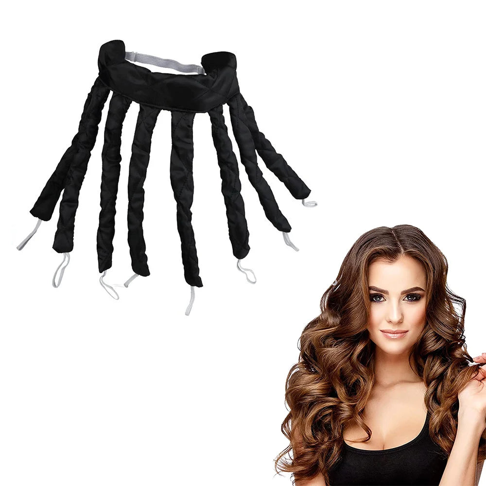 Heatless Curling Rod Headband for Lazy Hair - Silk Ribbon Soft Wave Formers for Sleeping No Heat Curls