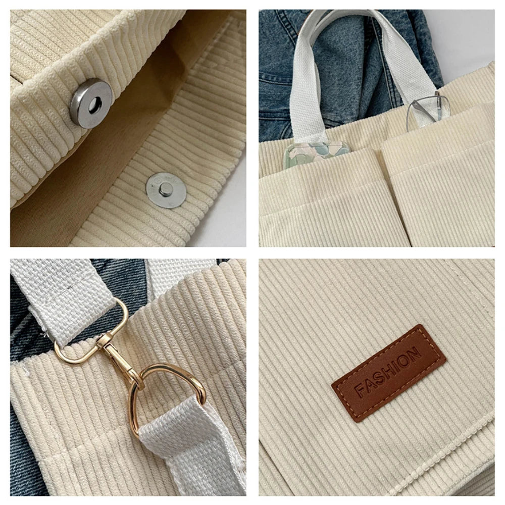 Ladies' handbag, large capacity new fashionable canvas shoulder bag, crossbody bag, commuting bag  zwq