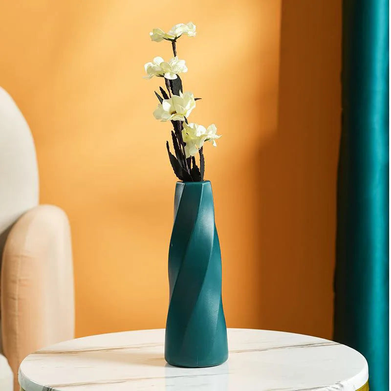 Simple Vase Decoration Living Room Flower Arrangement Vase Dining Table Light Luxury Style Vase Home Dried Flower Storage Bottle