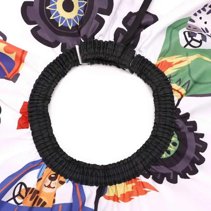 Kids' Cartoon Haircut Cape  Waterproof Barber Wrap – Salon Hair Care Styling Supplies