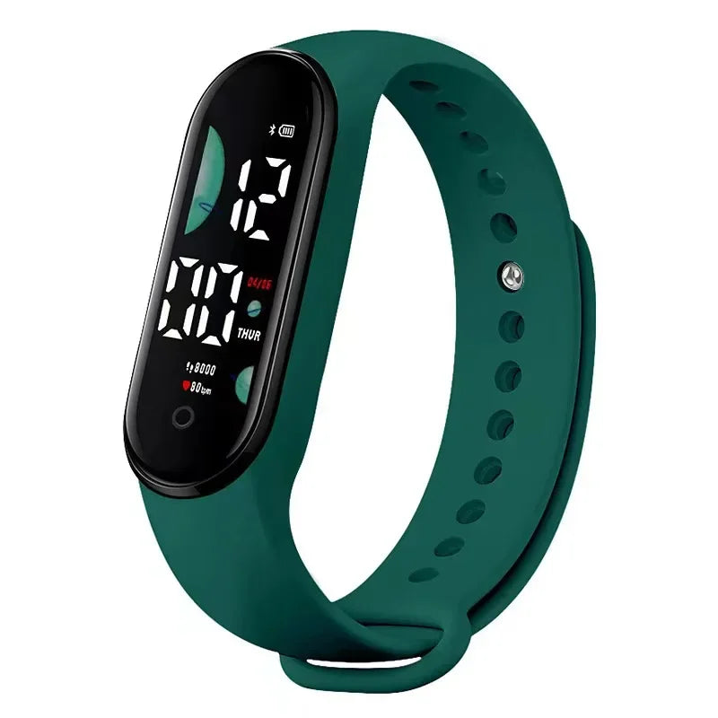 Fashion Sports Watch Electronic LED Digital Wristwatch for Women Casual Simple Silicone Touch Waterproof Bracelet Clock