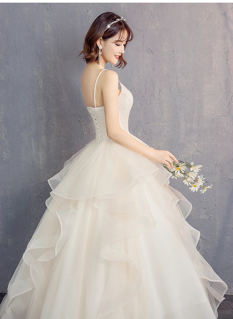 Customized Wedding Dresses New Wedding Gown for Bride Plus Size Wedding Dress Vestido Da Noiva Lace Up