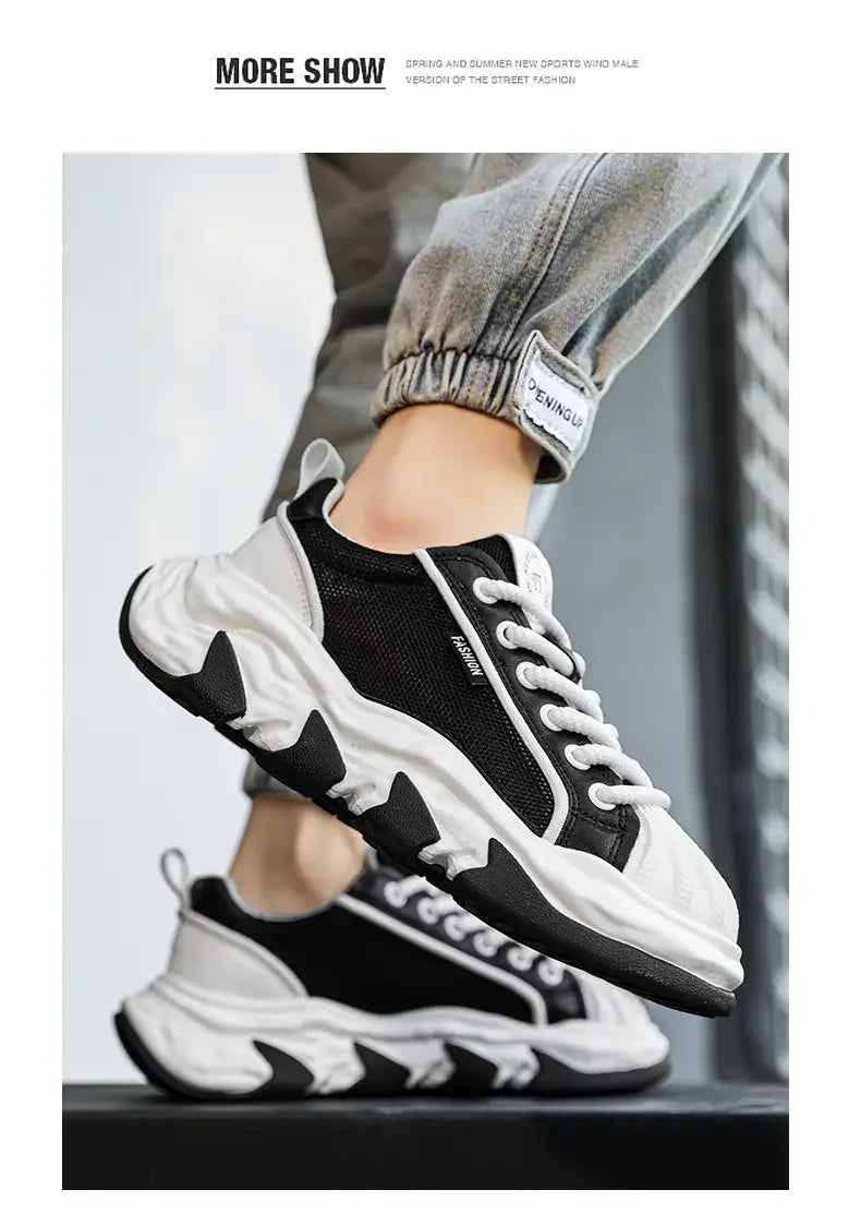 Designer Chunky Sneaker for Men Sneakers Breathable Running Shoes Fashion Casual Mesh Height Increased Platform Sport Shoes