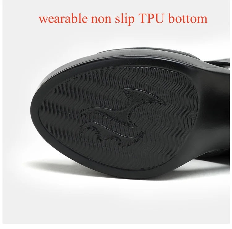 8cm 10cm Small Size 32-43 Fashion Black Block High Heels Gladiator Sandals 2024 Women's Platform Shoes for Office Model Mom