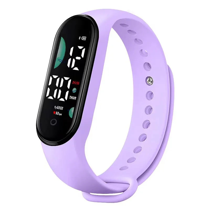 Fashion Sports Watch Electronic LED Digital Wristwatch for Women Casual Simple Silicone Touch Waterproof Bracelet Clock