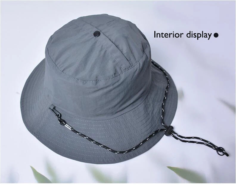 Panama Men And Women Spring Summer Waterproof Bucket Hat Fishing Mountaineering Sunshade Bucket Hat Outdoor Sports Fashion Cap