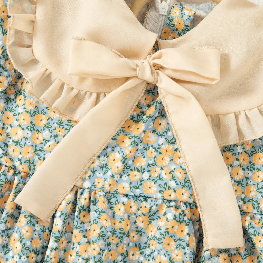 Baby Girl Dresses Summer Floral Bow Short Sleeve Girls Dresses Cute Cotton Girls Dresses Baby Clothes Girl ﻿