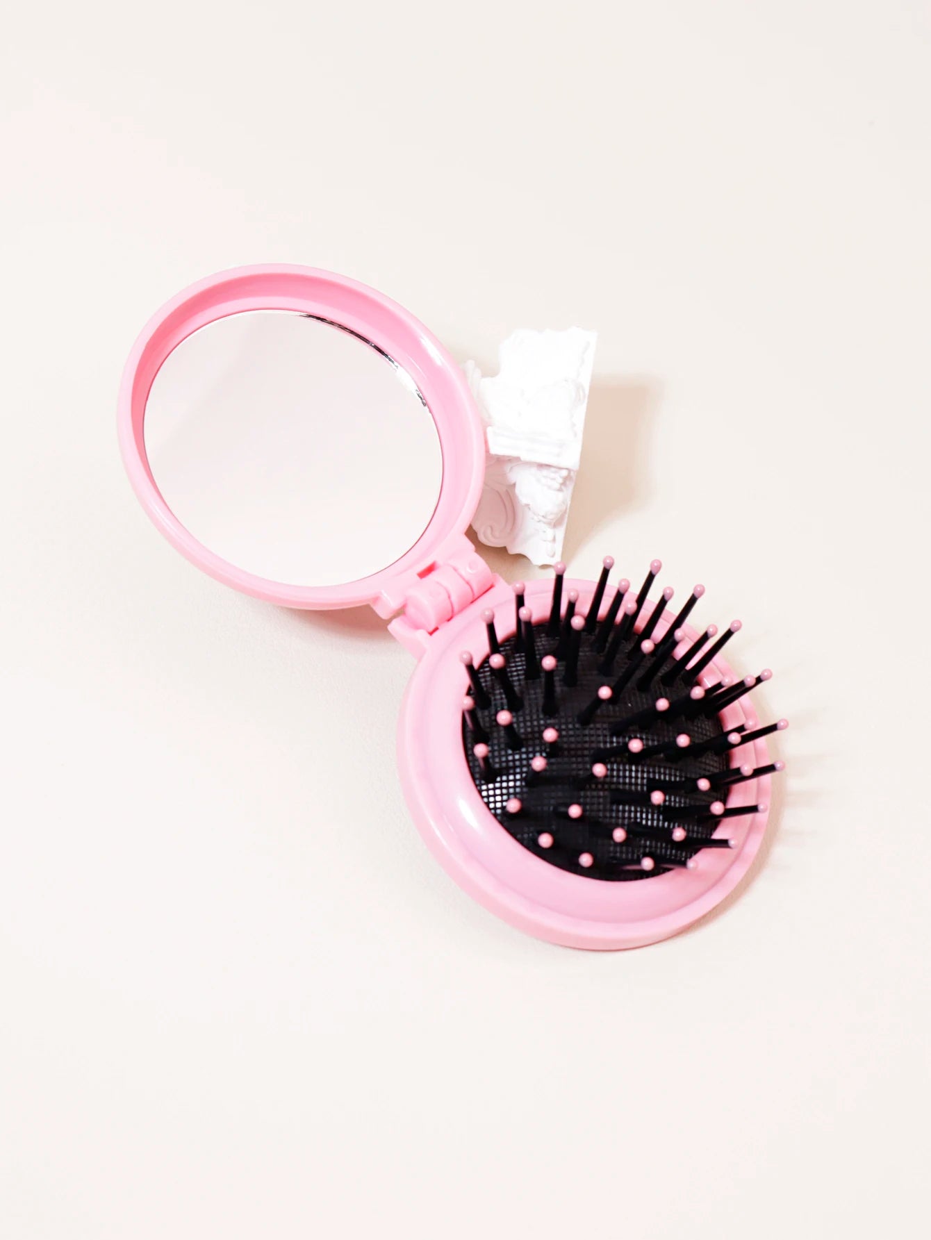 1PCS Small size Comb with Folding Mirror Travel Portable Massage Folding Comb Women's Hair Brush Styling Tool