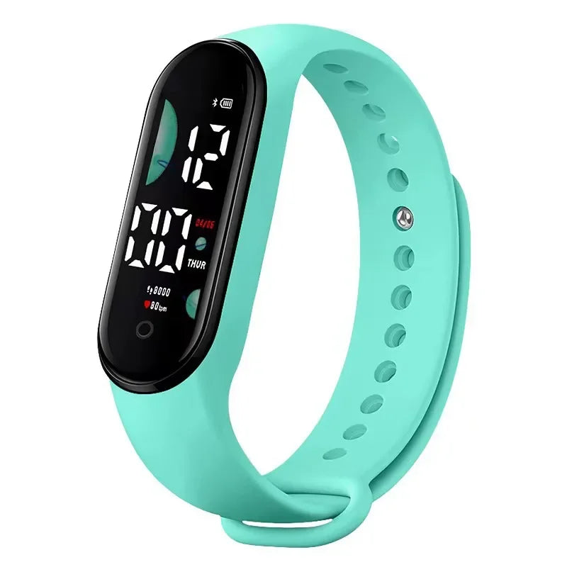 Fashion Sports Watch Electronic LED Digital Wristwatch for Women Casual Simple Silicone Touch Waterproof Bracelet Clock