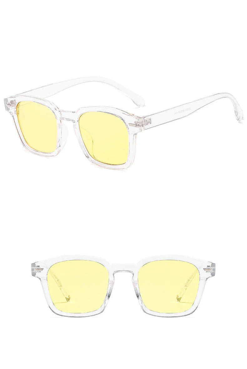 New Unisex Rectangle Vintage Sunglasses 2023 Fashion Design Retro Sun Glasses Female Lady Eyeglass Cat Eye Casual Goggles UV400