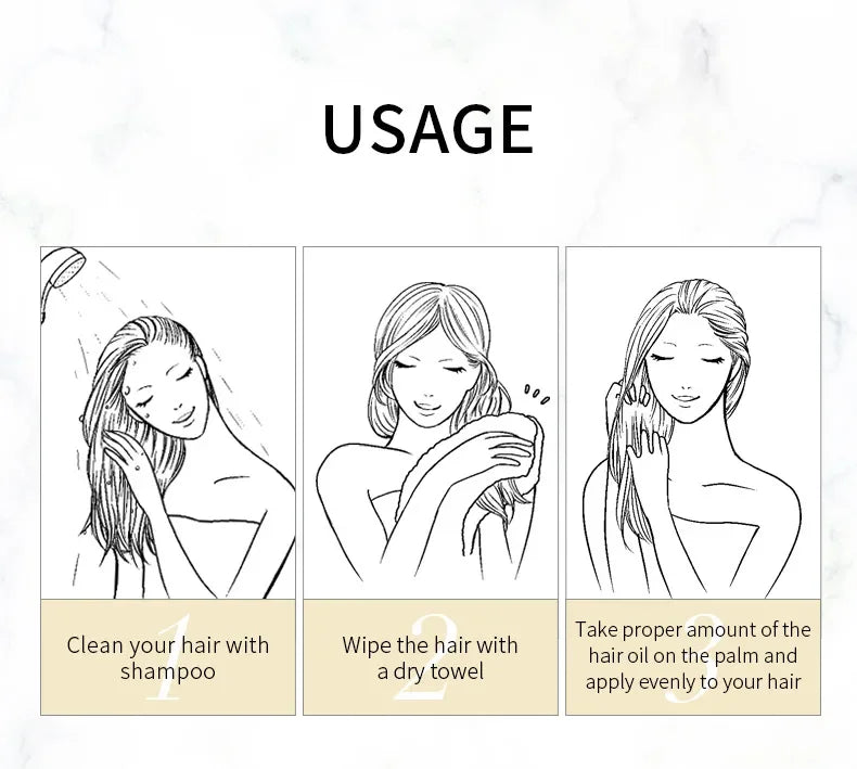 LAIKOU Morocco Hair Essential Argan Essence Oil Moisturizer Brightening Smooth Nourishing Repair Dry Damaged Hair 60ml