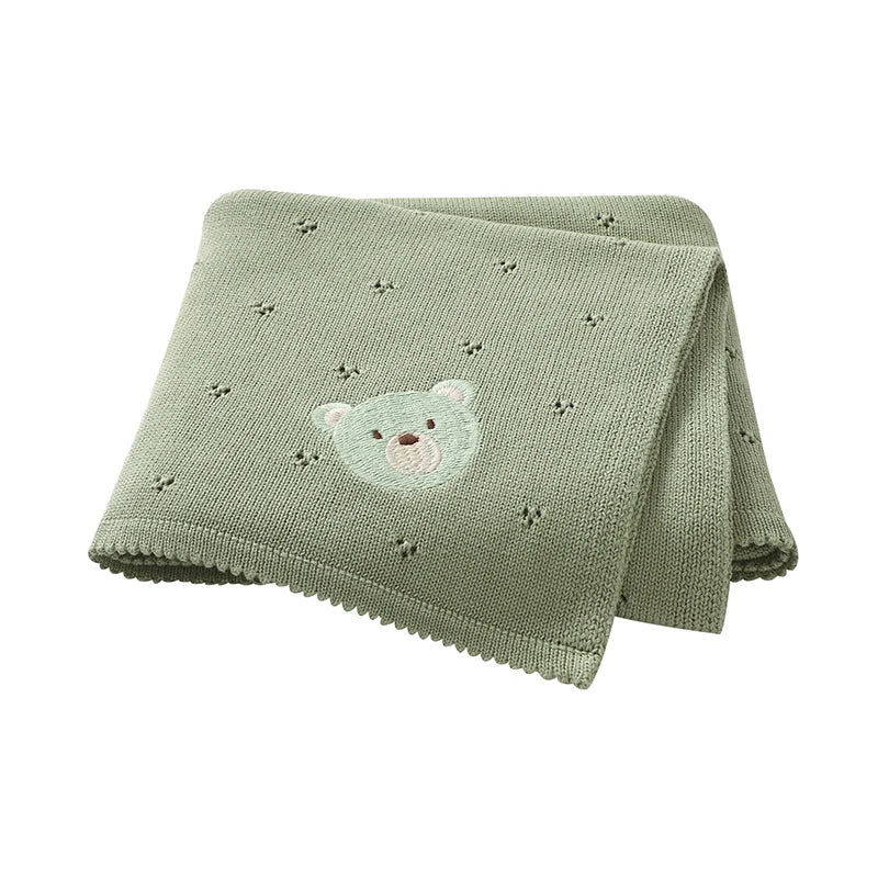 Baby Blanket Knit Newborn Infant Boys Girls Cotton Month Stroller Nursery Travel Swaddle Wrap 100*80cm Children Bedding Cellular