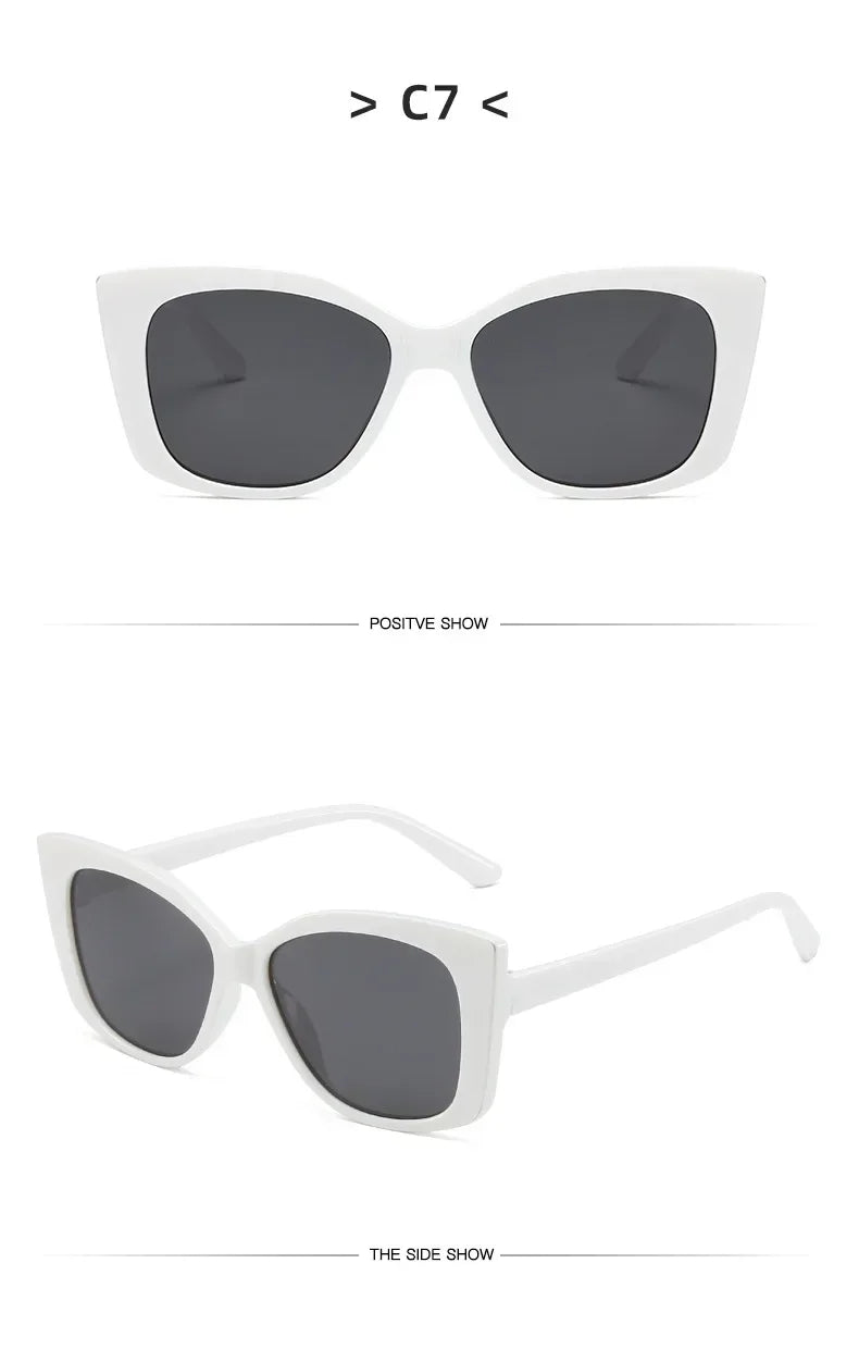 New Fashion Cat Eye Sunglasses Female Luxury Brand Designer Sun Glasses for Women Travelling Sun Shades Glasses High Definition