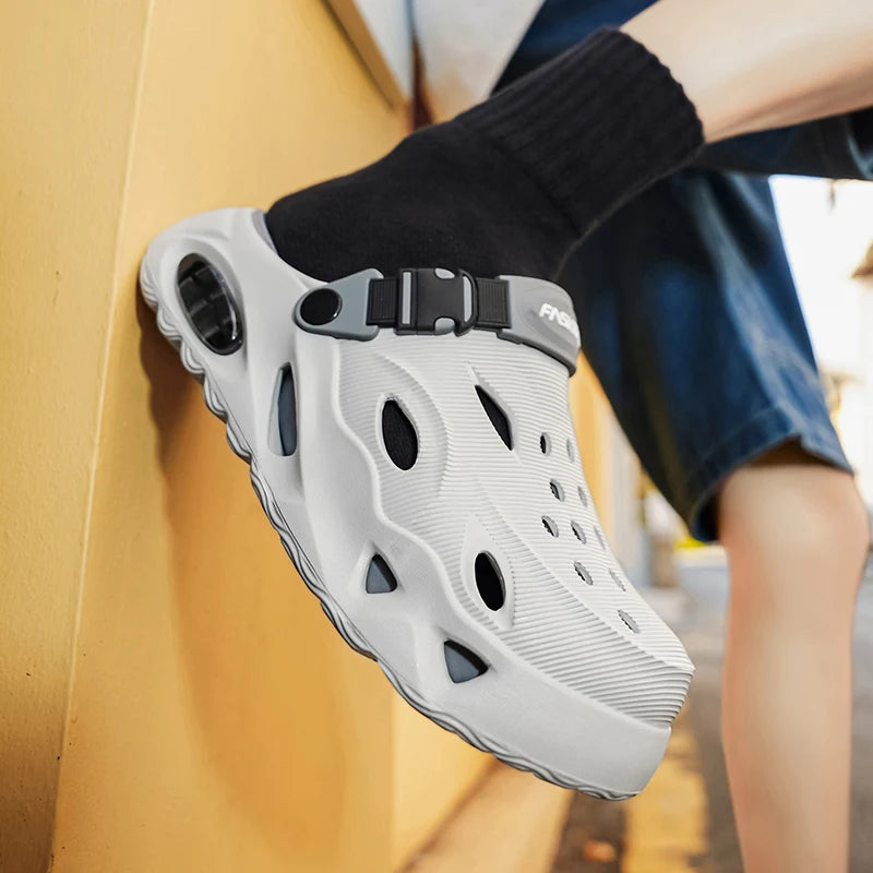 Men's New Summer Sports Sandals for Beach Wear, Non-Slip, Wear-Resistant, Closed-Toe Shoes, Sandals and Slippers