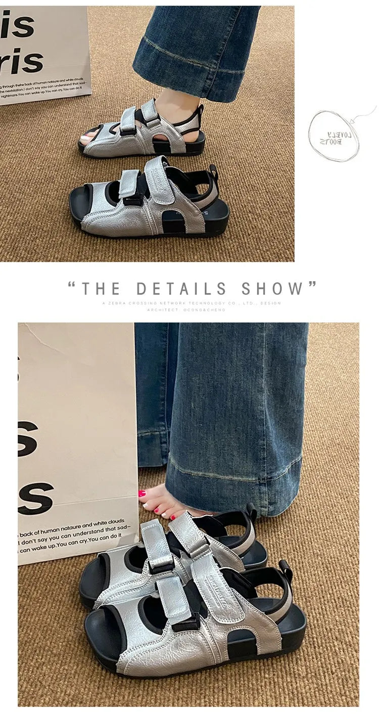 Summer Wedge Sandals for Women 2026 New Fashion Non Slip Beach Shoes Woman Lightweight Casual Platform Plus Size Sandals Women