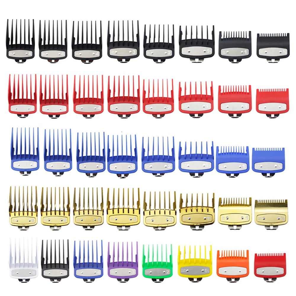 8pcs/set Professional Barber Hair Clipper Guide Combs For Wahl Trimmer Attachment Hair Cutting Limited Comb Salon Haircut Tools