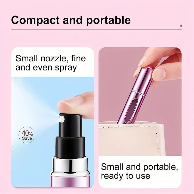 Travel Mini perfume Refillable Atomizer Container Portable Travel Size Scent Pump Case Fragrance Empty Spray Bottle 5ml