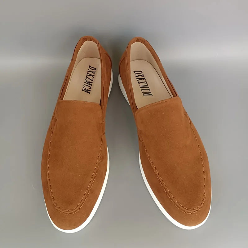 Male 2025 Classic Brand Suede Leather Loafers Men Casual Shoes Luxury Mens Breathable Slip on Driving Shoes Moccasins