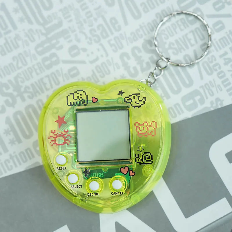 1PCS Transparent Electronic Pets Game Handheld Game Console Toy Virtual Cyber Digital Pet Pixel Funny Gift Play Toy