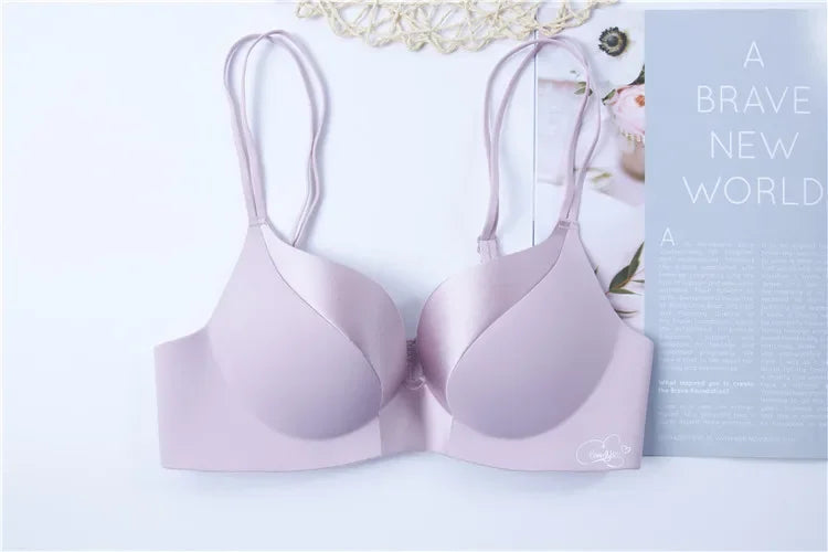 Women Sexy Deep U Cup Bras   Push Up Lingerie Seamless Wire Free Bralette Backless Plunge Intimates Female Underwear