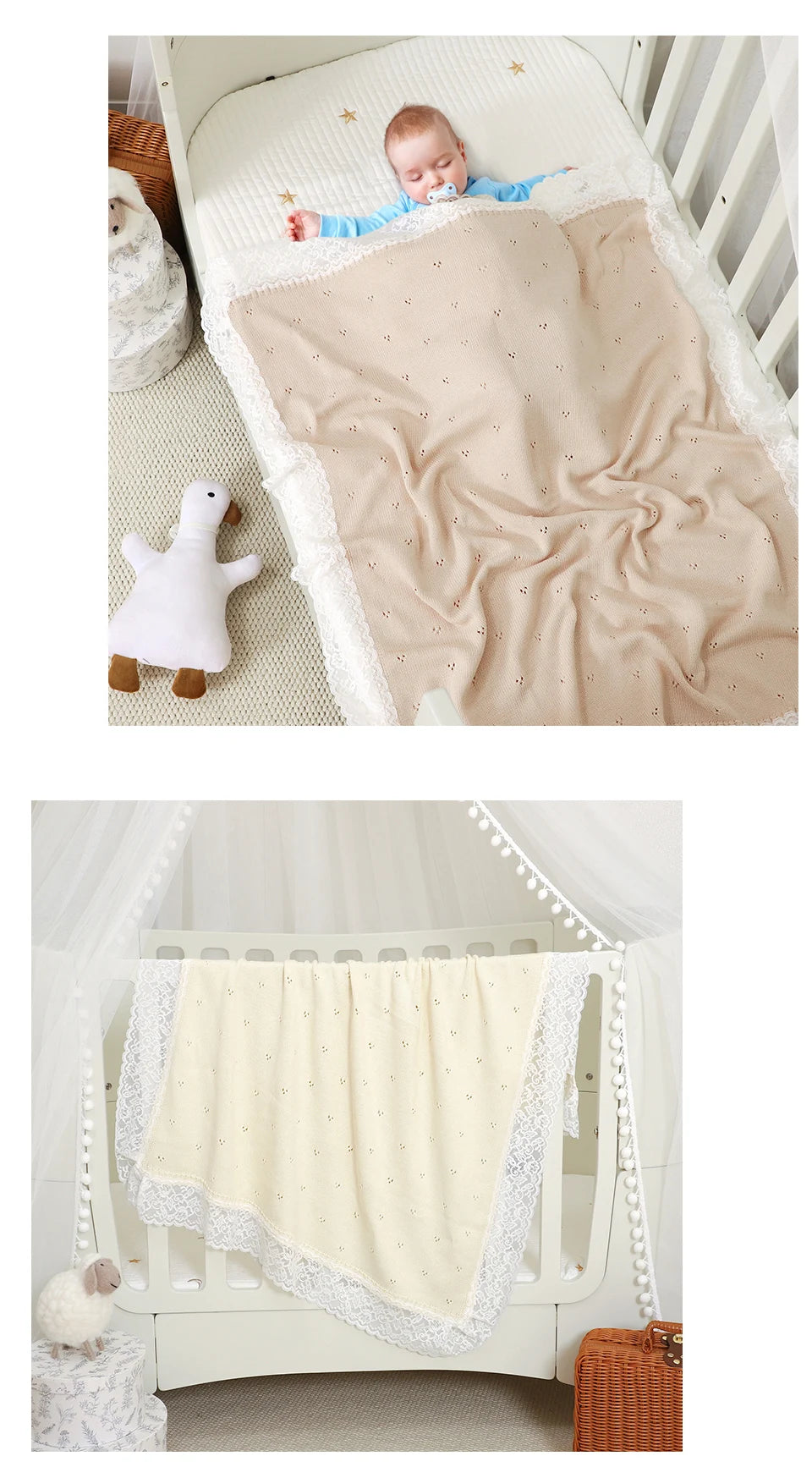 Baby Blankets Cotton Newborn Boys Girls Swaddle Wrap Quilts For Stroller Bedding 102*82cm Children Cellular Ultra-Soft Knitted