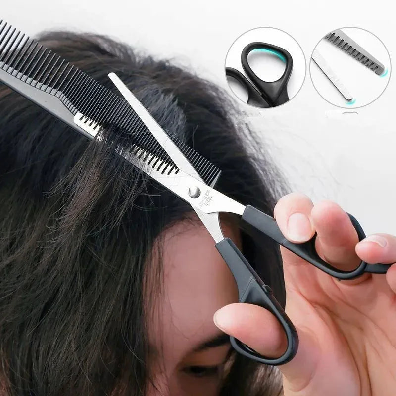 Professional Hairdressing Scissors Kit Tool for Children's Hair Thinning and Styling Hair-for Men and Women Scissors Comb