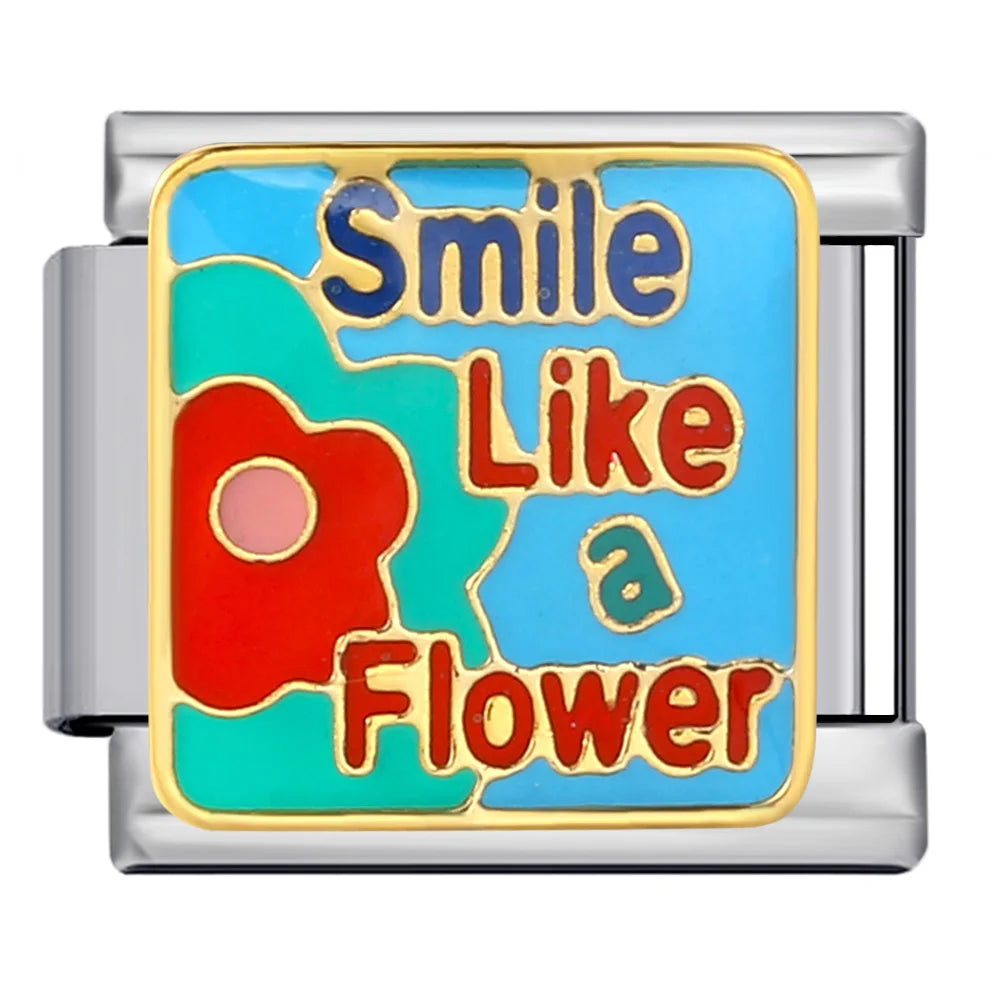 New Personalized English Words 100% DAD NANA LOVE SEXY Italian Charm Link Fit 9mm Stainless Steel Making DIY Bracelet Jewelry