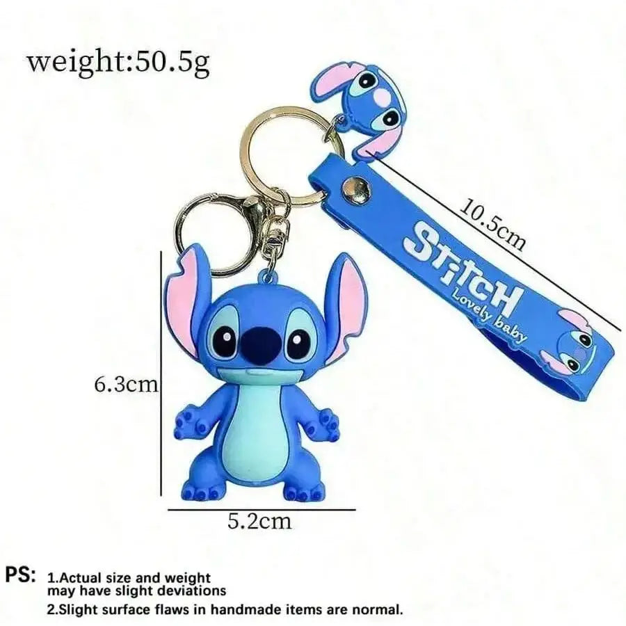 1PC Stitch Keychain Cartoon Character Action Figures Keychains Bag Phone Pendant Gift Decorate Collection Accessories