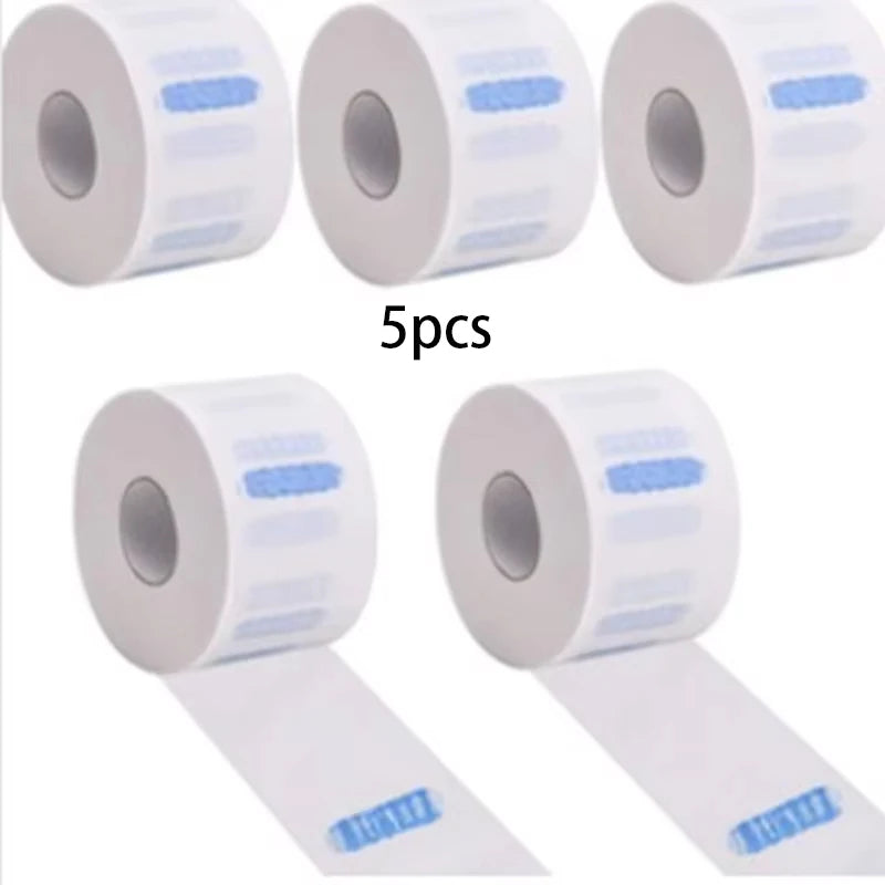 White Neck Strips Disposable Hair Cutting Accessory Stretchy 1Roll Neck Paper Adjustable Barber Dedicated Salon Hairdressing