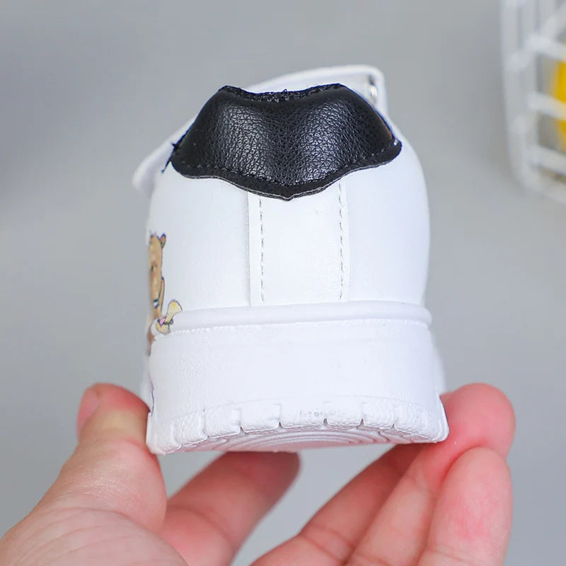 Hot Kids Girls Shoes New Children Sneakers Boys Girls Capybara Cartoon Print Casual Sport Shoe Student White Sweet Toddler Shoes